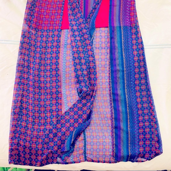 Francesca’s summer Pink Maxi Dress, V Neckline S - Picture 8 of 12